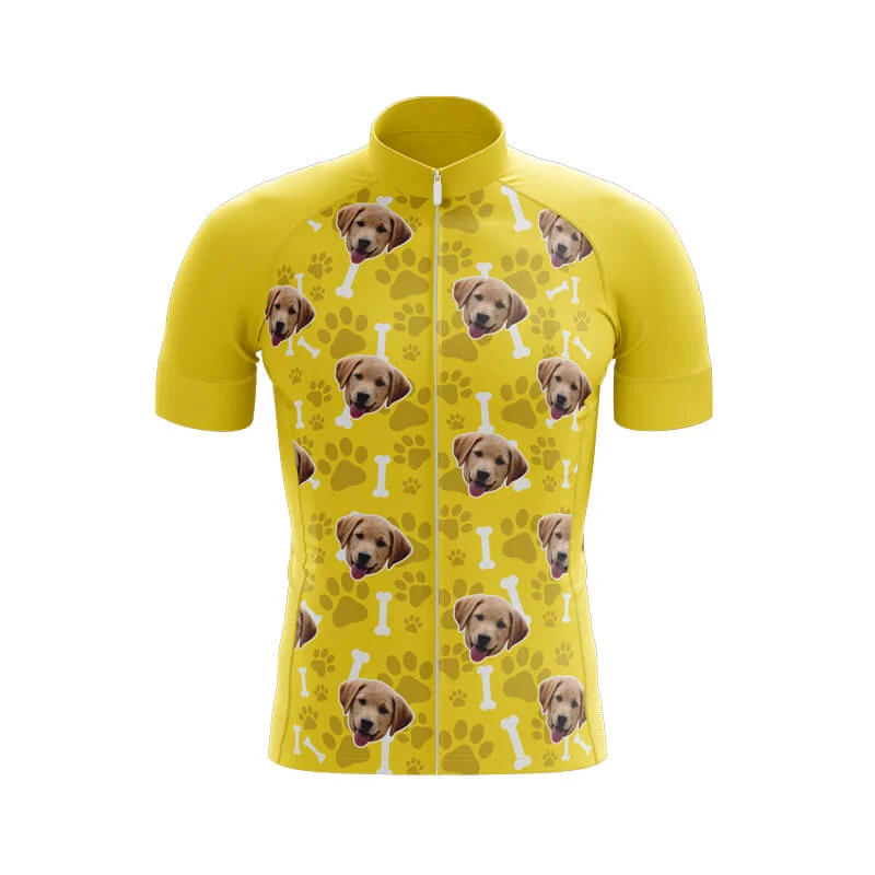 Dog Custom Face Club Jerseys (Yellow) Spring Jersey Blouse