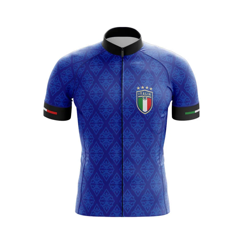 Italy Football Club Jerseys (Blue) Metallic Jersey Tee
