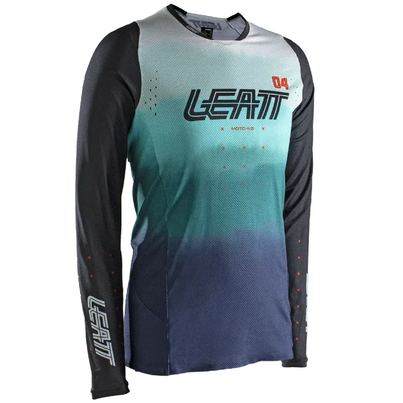 Leatt Women's Moto 4.5 Jersey (Marine) Sky Blue Jersey Tee
