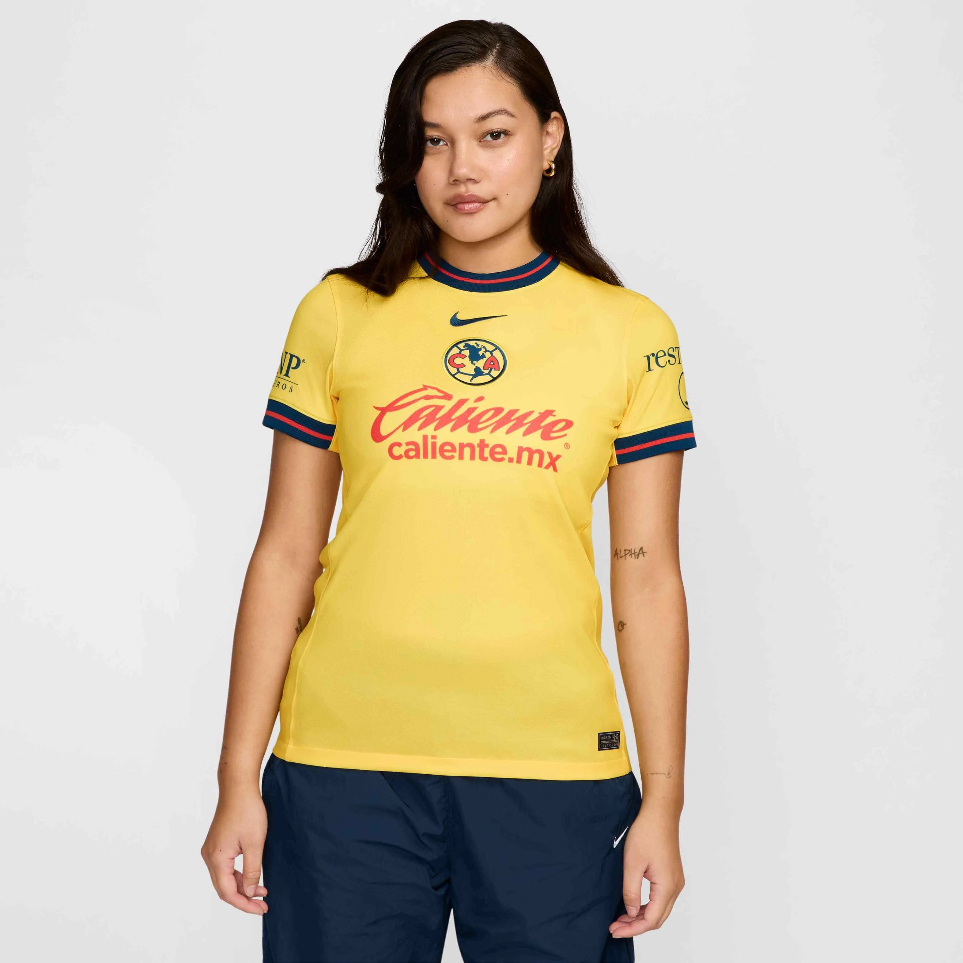 Nike 2024-25 Club America Women's Stadium Home Jersey Metallic Jersey Tee