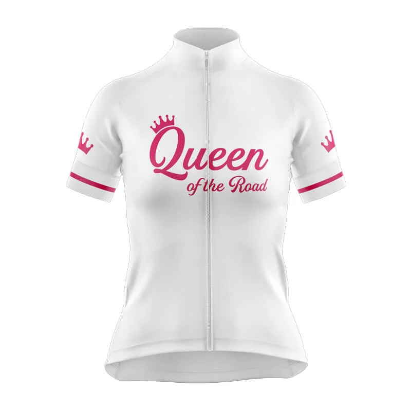 Queen of the Road Club Jerseys (V2) (White) Polka Dot Jersey Shirt