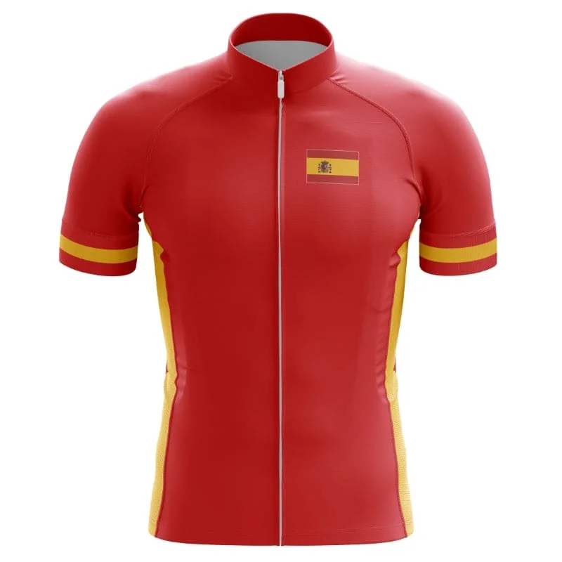 Spain Cycling Jersey (2024 Football Inspired) Pure White Jersey Tee