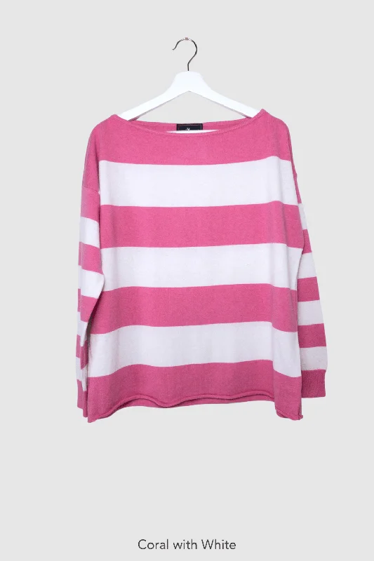 Coral w White