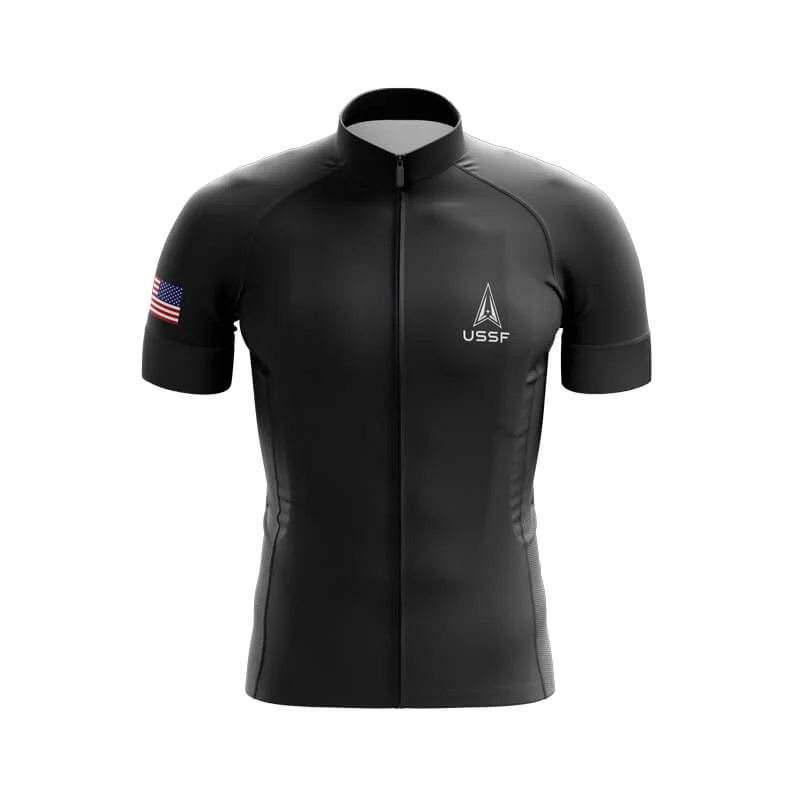 U.S Space Force Club Jerseys (V4) (Black) Pure White Jersey Tee
