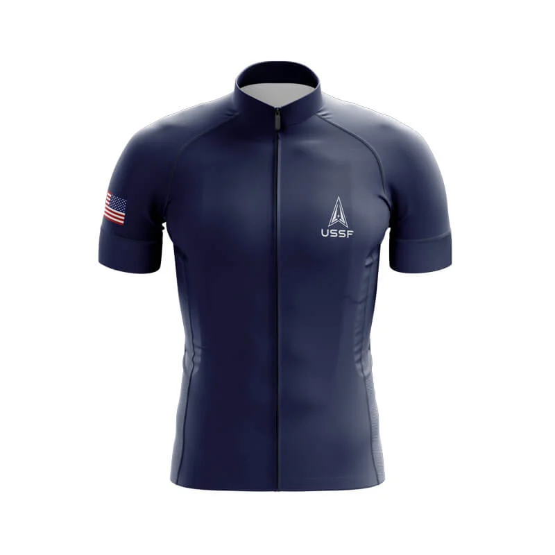 U.S Space Force Club Jerseys (V4) (Navy Blue) Round Neck Jersey Tee