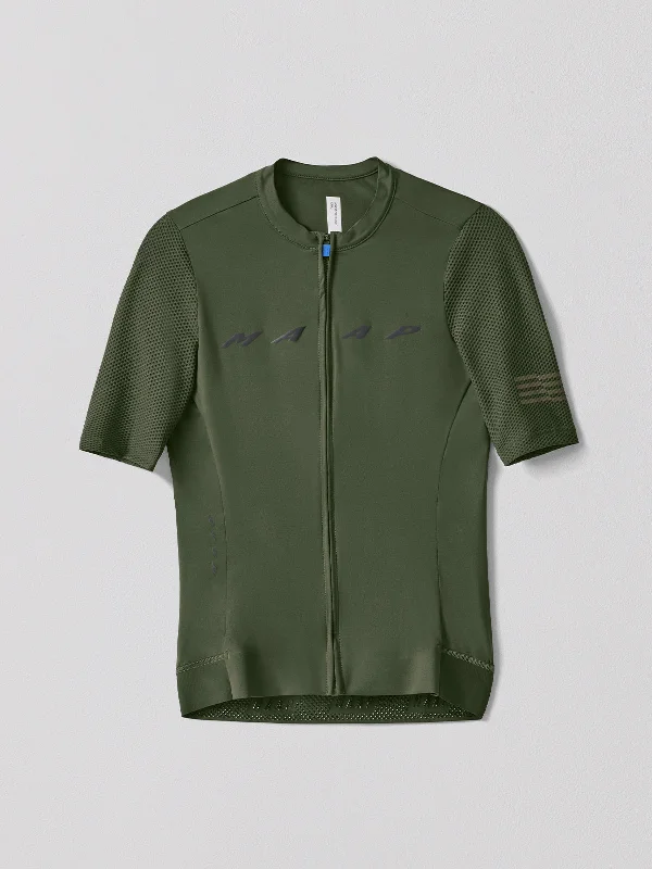 Women's Evade Pro Base Jersey 2.0 - Bronze Green Floral Jersey Blouse
